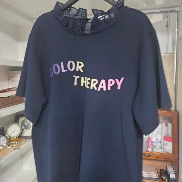 [BUNJANG] IT MICHAA Collar Frill Detail Relaxed Fit Short Sleeve T-Shirt / 잇미샤 카라포인트 여유핏 반팔티 총장65