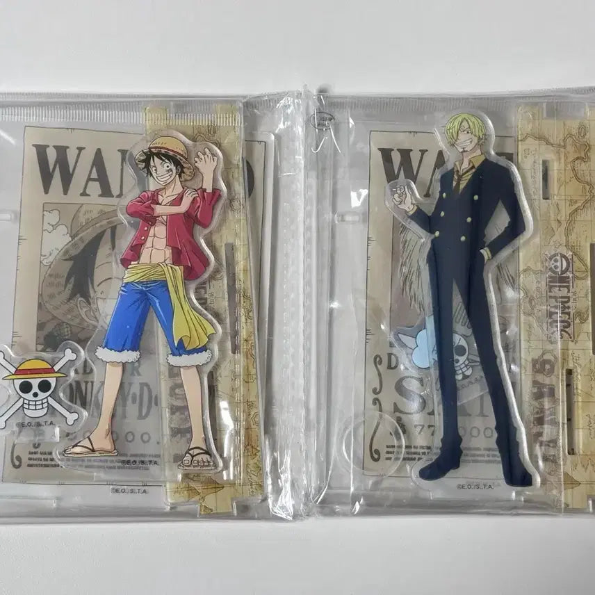 [BUNJANG] One Piece Luffy &amp; Sanji Kiringi Chicken Acrylic Stand Bundle Set / 일괄 원피스 루피 상디 기영이 치킨 아크릴 스탠드