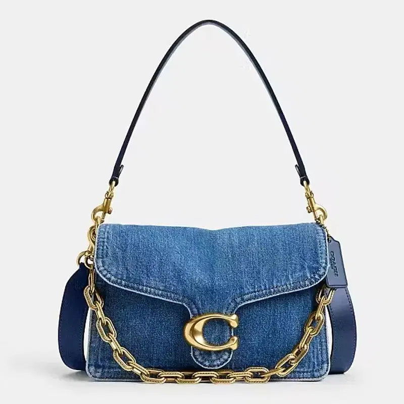 [BUNJANG] Coach Tabby Shoulder Bag Denim Deep Blue / [새상품] 코치 태비 숄더백 /데님