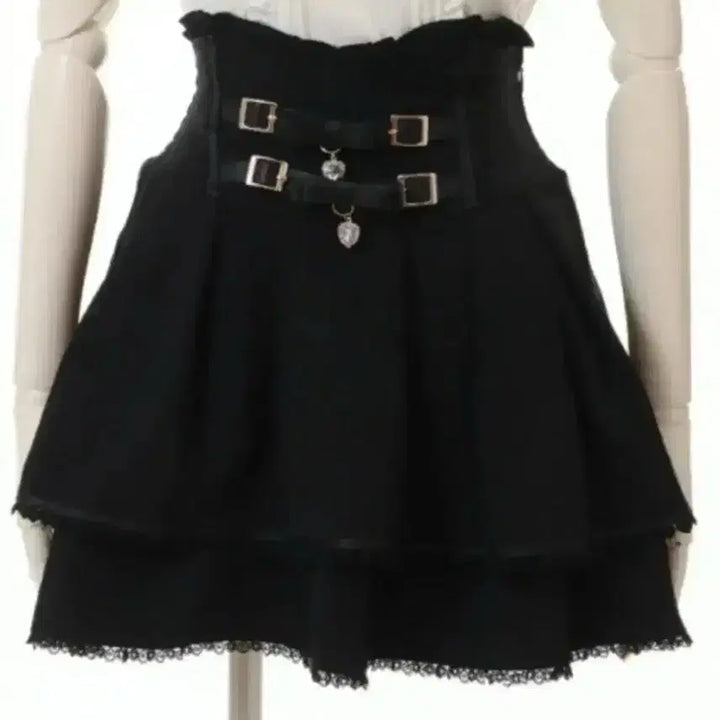 [BUNJANG] LIZLISA 2-Tier Skirt Black / 교판)리즈리사 2연벨 스커트 블랙 정품 지뢰계 양지뢰 스나계
