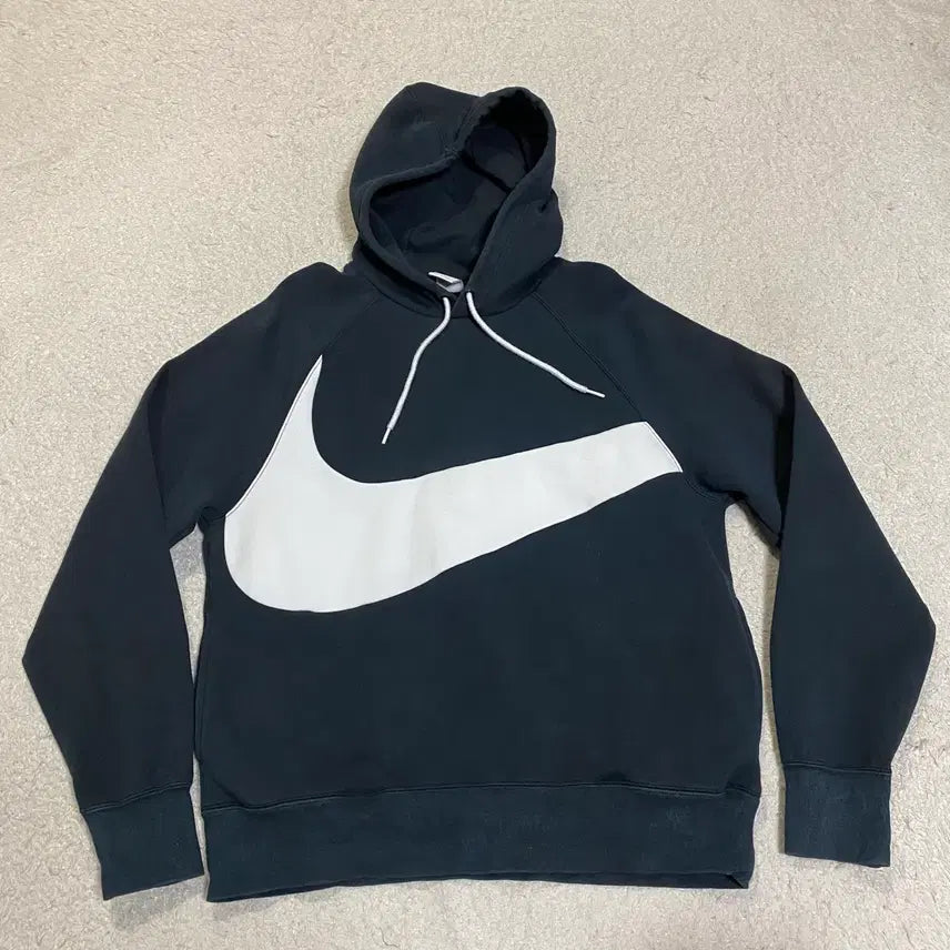 [BUNJANG] Nike Big Swoosh Hoodie Black L / 나이키 빅스우시 후드티 블랙 L 100