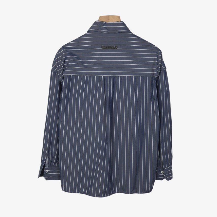 [BUNJANG] Brunello Cucinelli Navy Stripe Shirt (Made in Italy) / [66] 브루넬로 쿠치넬리 네이비 스트라이프 셔츠 (made in ita