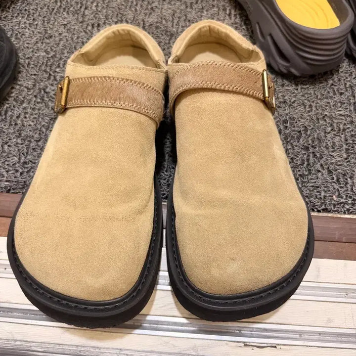 [BUNJANG] Romantic Move x Hoodie Jin Ho Suede Mules 290 / 로맨틱무브 후디진호 콜라보 스웨이드 뮬 290