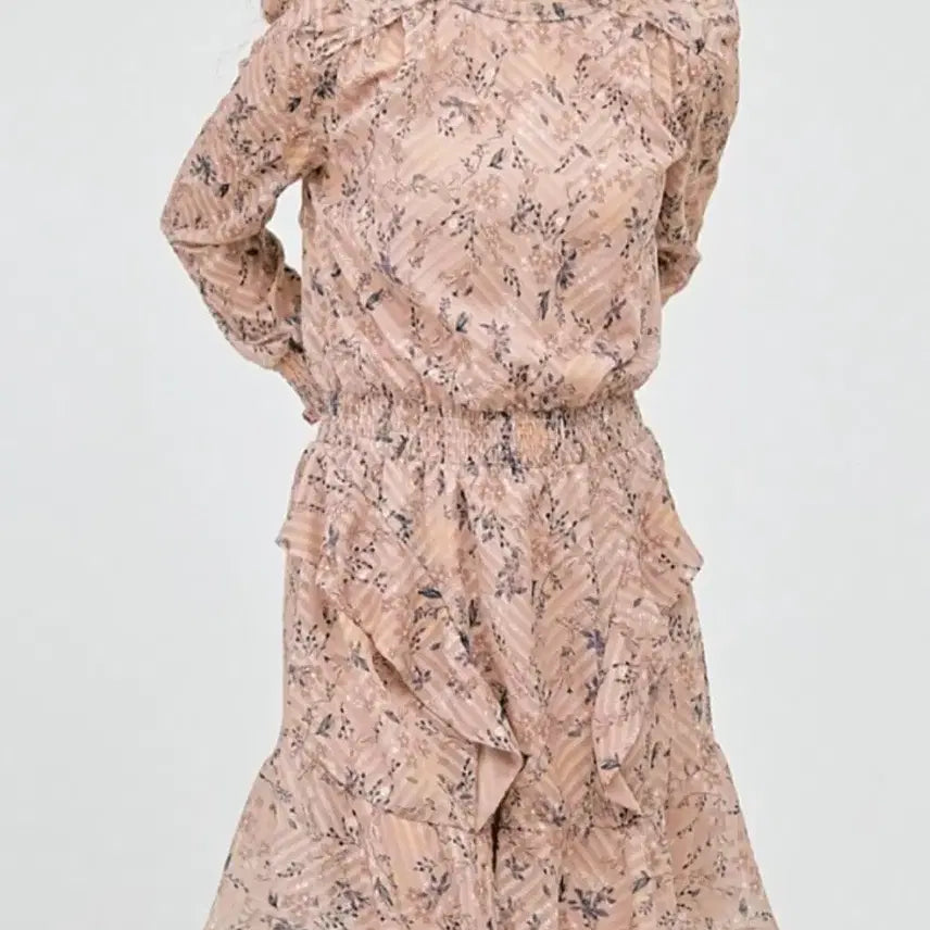 [BUNJANG] SJSJ Flower Chiffon Dress / 한섬 SJSJ 플라워 쉬폰 원피스예요