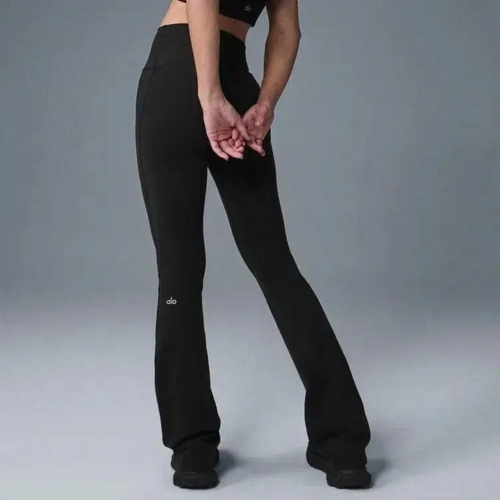 [BUNJANG] Alo High-Waist Bootcut Leggings - Black / 알로 하이웨이스트 부츠컷 레깅스
