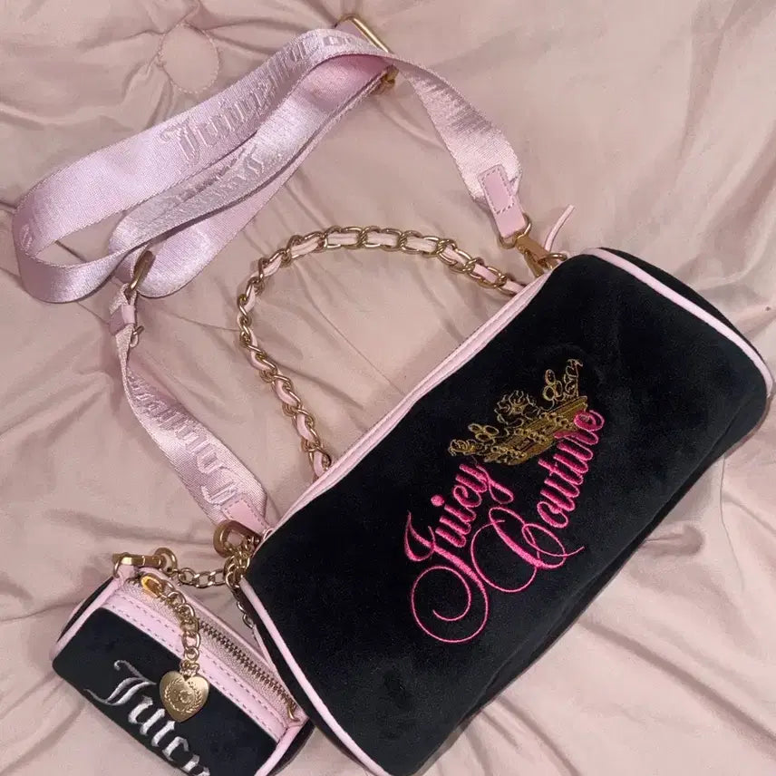 [BUNJANG] Juicy Couture Barrel Bag Black / 쥬씨꾸뛰르 가방 배럴백 블랙핑크