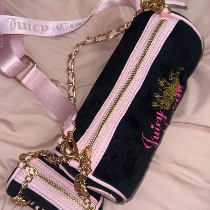 [BUNJANG] Juicy Couture Barrel Bag Black / 쥬씨꾸뛰르 가방 배럴백 블랙핑크