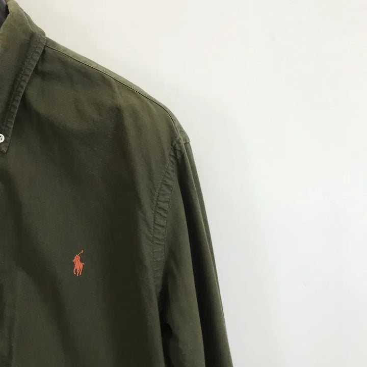 [BUNJANG] Polo Ralph Lauren Garment Dyed Shirt Olive L / 폴로 랄프로렌 가먼트다잉 셔츠 올리브 [L]