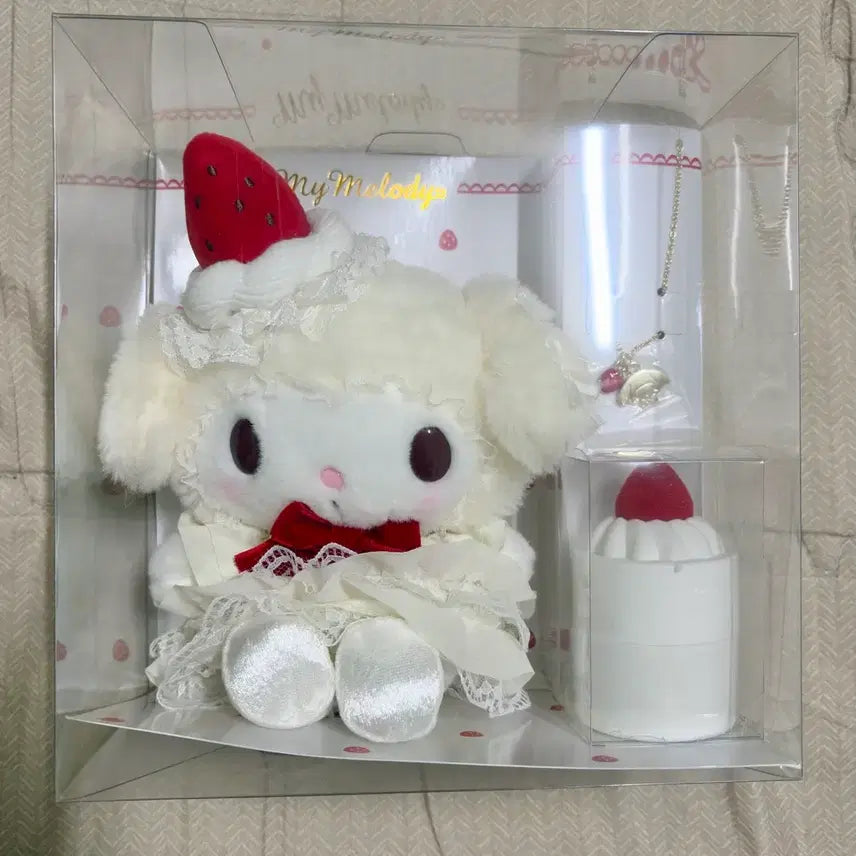 [BUNJANG] Sanrio My Melody "Shortcake 1st Edition" Plush Doll / 마이멜로디 쇼트케이크 1탄 누이 장식인형 개봉 초판