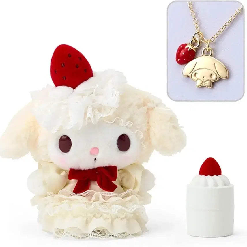 [BUNJANG] Sanrio My Melody "Shortcake 1st Edition" Plush Doll / 마이멜로디 쇼트케이크 1탄 누이 장식인형 개봉 초판