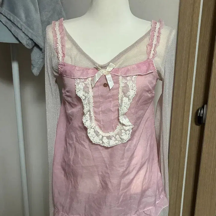 [BUNJANG] Lace Pink Sleeves / 레이스 핑크 슬리브