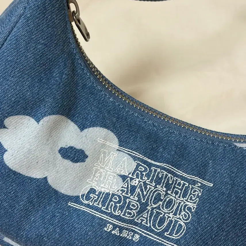 [BUNJANG] Marithe Francois Girbaud Denim Floral Shoulder Bag / 마리떼프랑소와저버 가방(택비포함)
