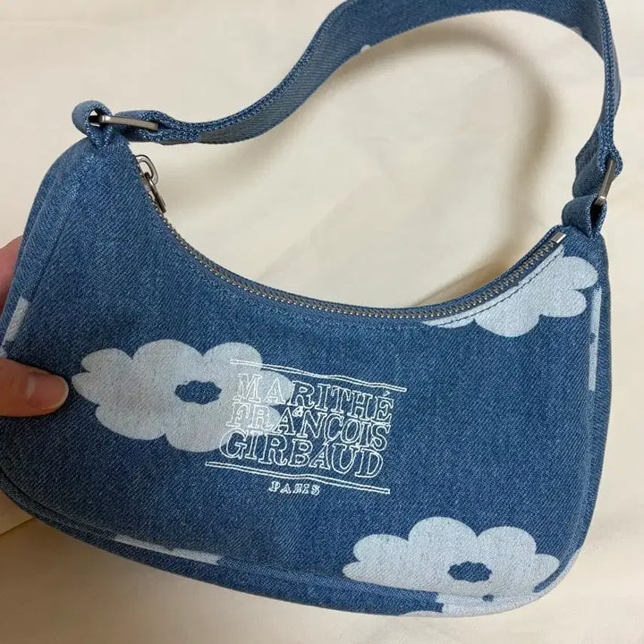 [BUNJANG] Marithe Francois Girbaud Denim Floral Shoulder Bag / 마리떼프랑소와저버 가방(택비포함)