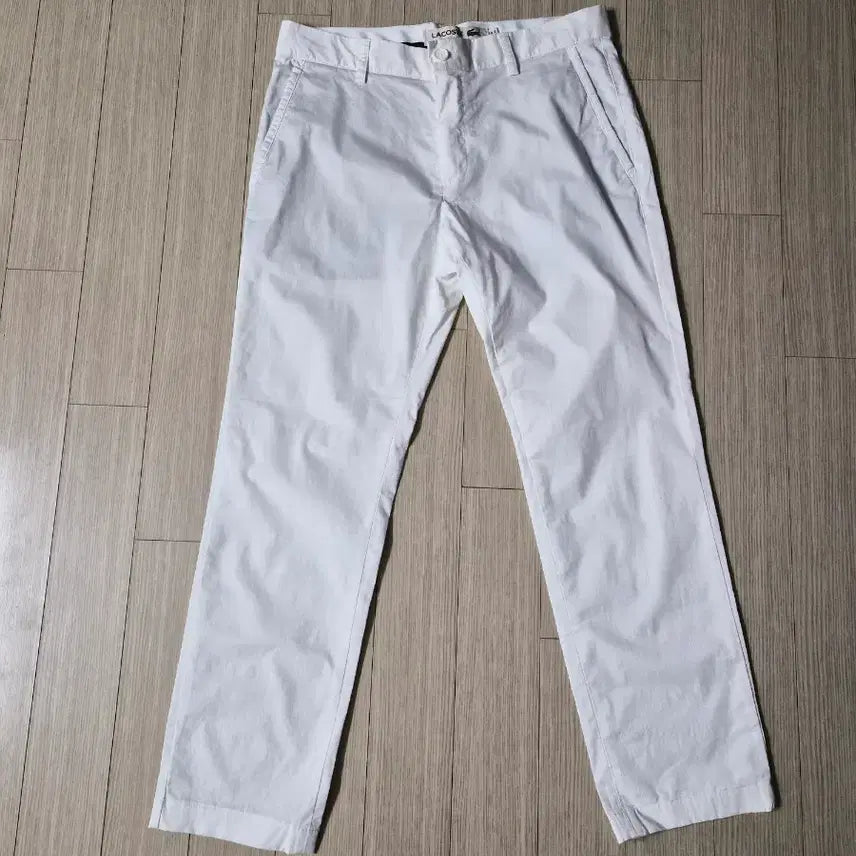 [BUNJANG] Lacoste White Cotton Pants (Size 30) / 라코스테 화이트 면바지(30)