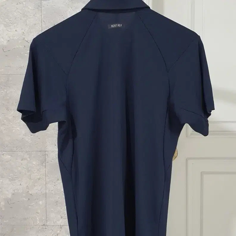 [BUNJANG] Adidas Performance Pique Polo T-Shirt Navy 95 / 아디다스 기능성 카라 반팔티 95 네이비