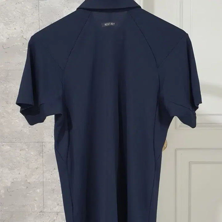 [BUNJANG] Adidas Performance Pique Polo T-Shirt Navy 95 / 아디다스 기능성 카라 반팔티 95 네이비