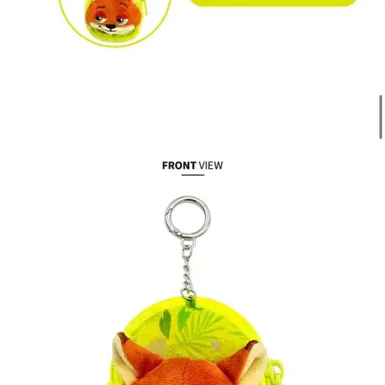 [BUNJANG] Zootopia Nick Wilde Mini Backpack Pouch &amp; Bag Charm / 새거) 주토피아 배낭파우치 닉 미니키체인 디즈니 캐릭터 굿즈 가방고리 파