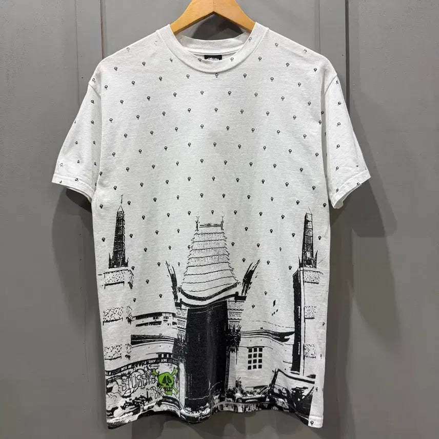 [BUNJANG] Stussy 00s Skull Dot Multi Logo T-Shirt / M 스투시 Stussy 00s 스컬 도트 멀티 로고 반팔 티셔츠