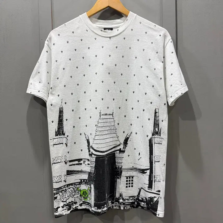 [BUNJANG] Stussy 00s Skull Dot Multi Logo T-Shirt / M 스투시 Stussy 00s 스컬 도트 멀티 로고 반팔 티셔츠