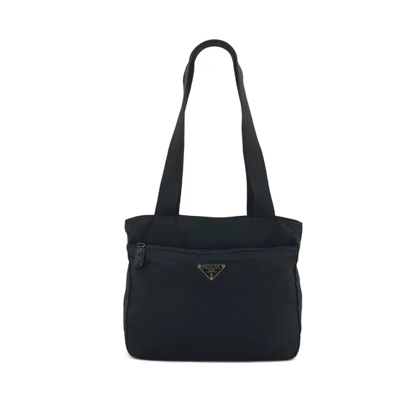[BUNJANG] Prada Triangle Logo Re-Nylon Black Shoulder Bag / 프라다 삼각로고 리나일론 블랙 숄더백