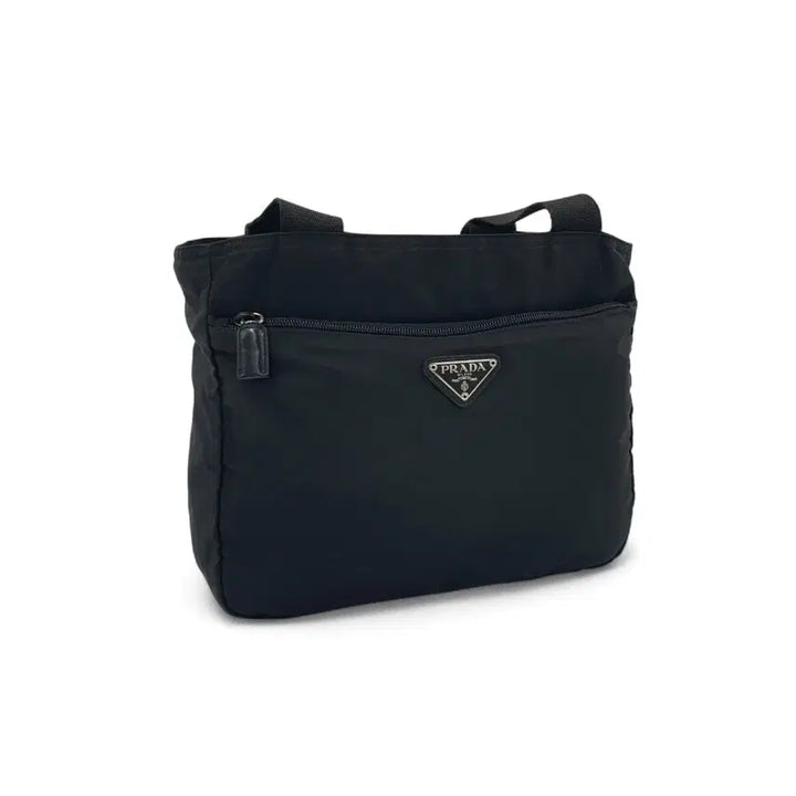 [BUNJANG] Prada Triangle Logo Re-Nylon Black Shoulder Bag / 프라다 삼각로고 리나일론 블랙 숄더백