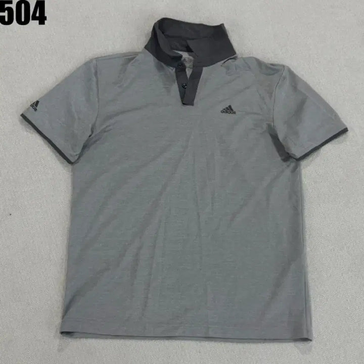 [BUNJANG] Adidas Gray Short Sleeve Polo Shirt - Size L / 아디다스 그레이 반팔 카라티 L