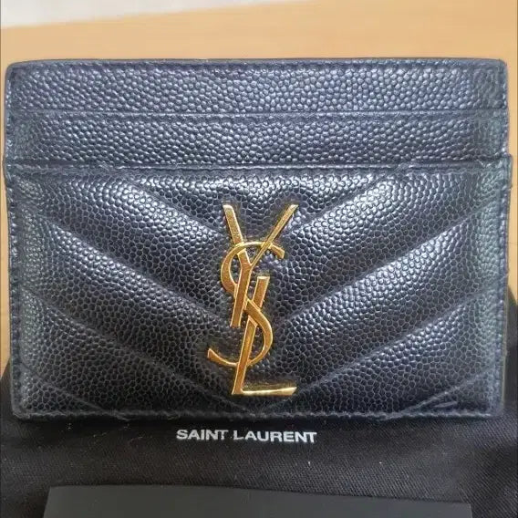 [BUNJANG] Yves Saint Laurent Monogram Card Holder / 입생로랑 생로랑 카드지갑/지갑 금장 정품A급(감정O)