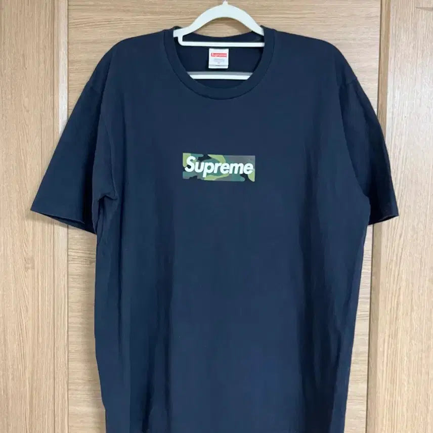 [BUNJANG] Supreme Box Logo T-Shirt Navy M / 슈프림 박스로고 네이비 반팔 M