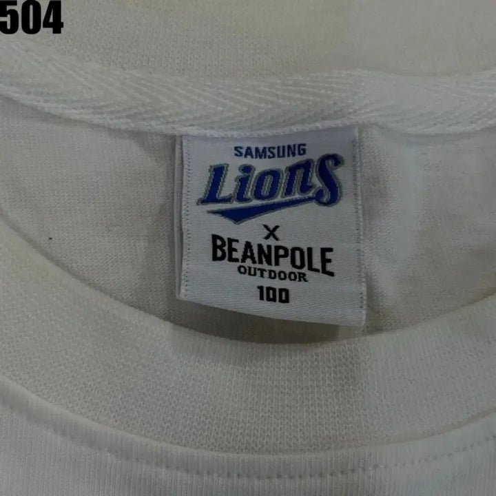 [BUNJANG] Beanpole Samsung Lions White T-Shirt / 빈폴 삼성 LIONS 화이트 반팔 티셔츠