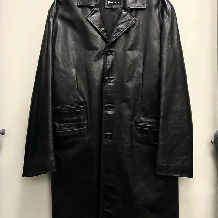 [BUNJANG] Politix Raw Hide Leather Vintage Car Coat Jacket / (M/105)Politix 로우 하이드 레더 빈티지 카코트자켓 가죽코트