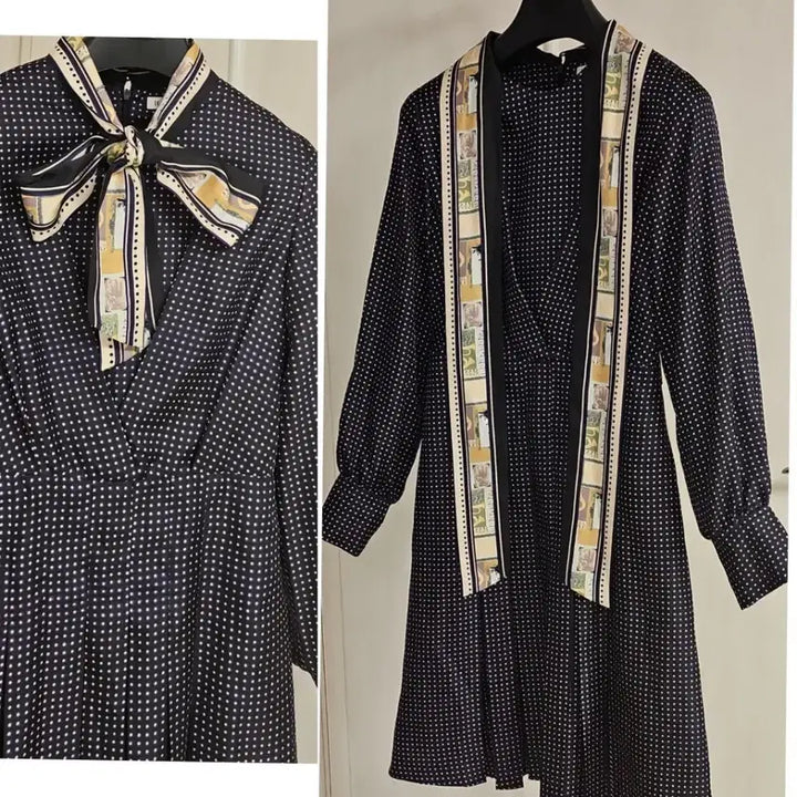 [BUNJANG] It Michaa Dot Ribbon Dress / 잇미샤(55)도트 리본 원피스