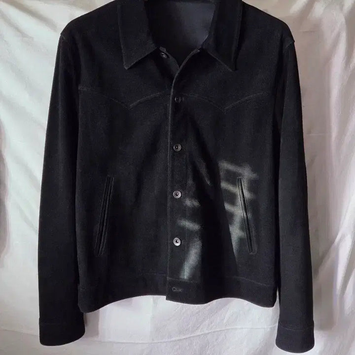 [BUNJANG] Seasun Calf Suede Black Jacket Size 2 / 시선 seasun 카프 스웨이드 블랙 자켓 2