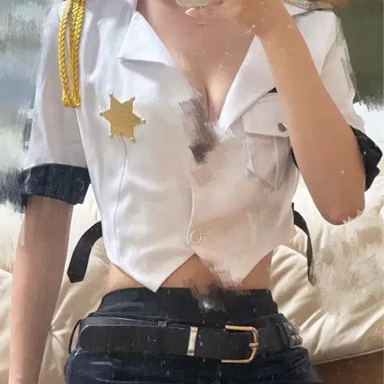 [BUNJANG] Mon &amp; Joy Police Officer Cosplay Set - Size S / 팬스가 몬앤조이 팬티 경관s사이즈 풀셋