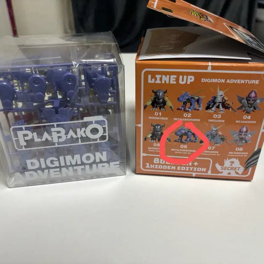 [BUNJANG] Digimon Plavco MetalGarurumon Plastic Model Kit (Metallic Color, Sealed) / (미개봉)디지몬 프라바코 메탈가루몬 프라모델 6번 피규어
