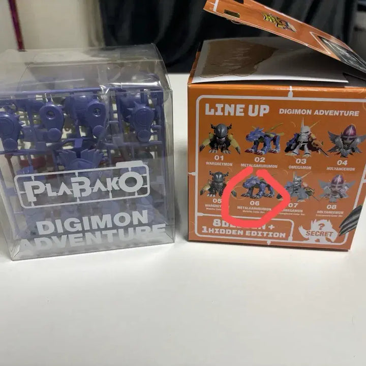 [BUNJANG] Digimon Plavco MetalGarurumon Plastic Model Kit (Metallic Color, Sealed) / (미개봉)디지몬 프라바코 메탈가루몬 프라모델 6번 피규어