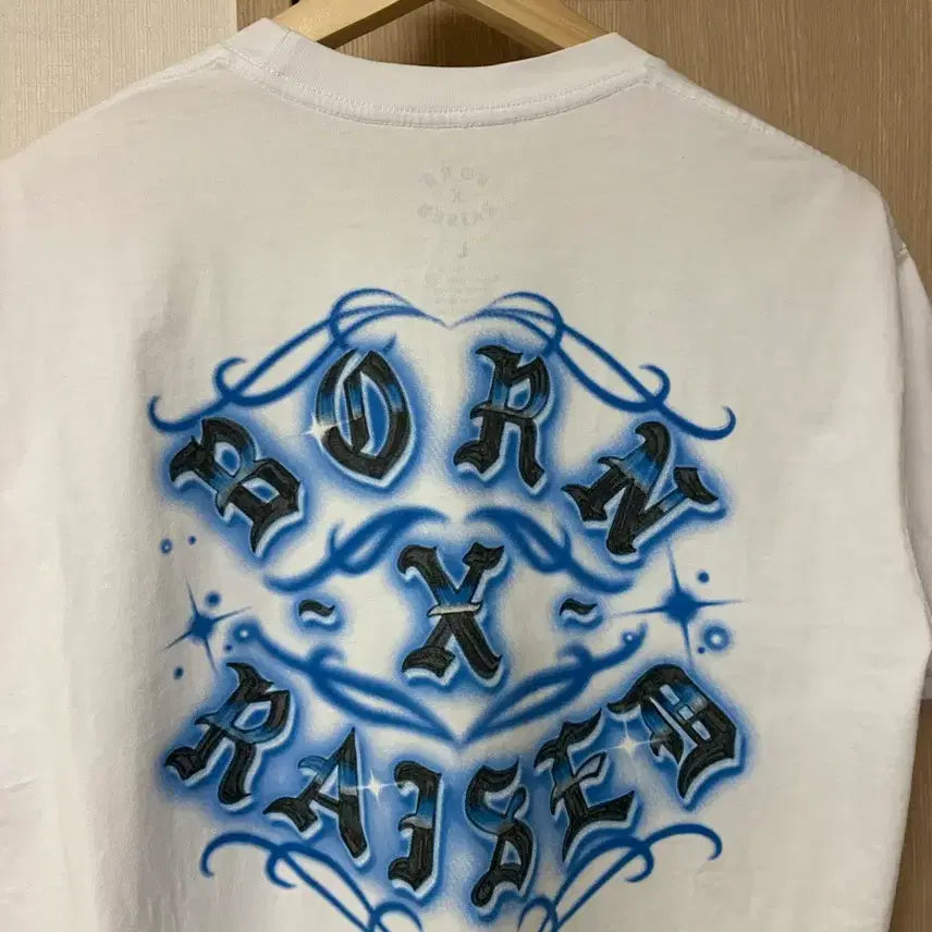[BUNJANG] Bornes Raised Mr. Cartoon T-Shirt White / [L]본앤레이즈드 미스터카툰 티셔츠 화이트