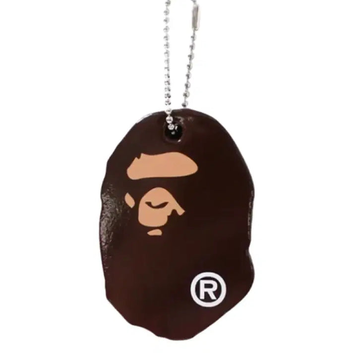 [BUNJANG] BAPE Signature Logo Keychain Brown / 베이프 키링