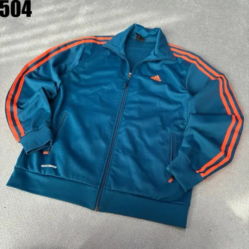 [BUNJANG] Adidas 3-Stripes Track Top Blue/Orange XL / 아디다스 삼선 트랙탑 블루/오렌지 XL