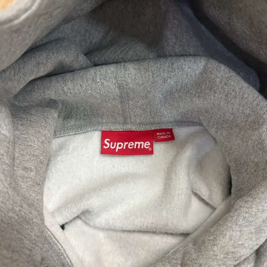 [BUNJANG] Supreme Raised Script Hoodie Grey M / 슈프림 레이즈드 스크립트 후드 그레이 M