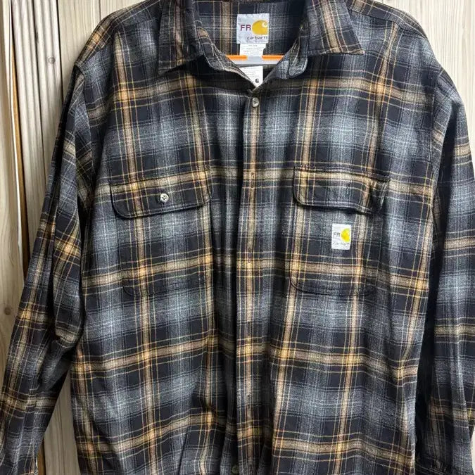 [BUNJANG] Carhartt FR Checkered Shirt L / 칼하트 FR 체크셔츠