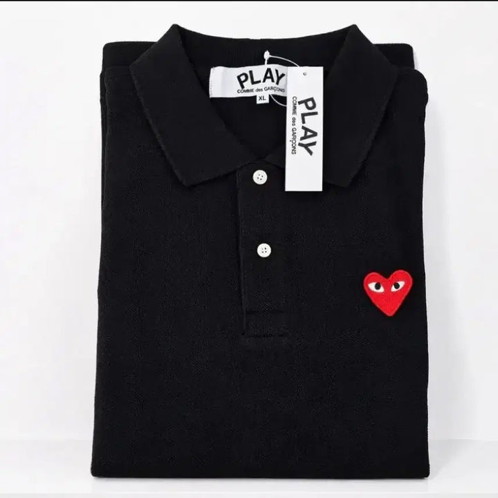 [BUNJANG] Comme des Garçons Cotton Logo Collar Short Sleeve T-Shirt / 꼼데가르송 카라 반팔티