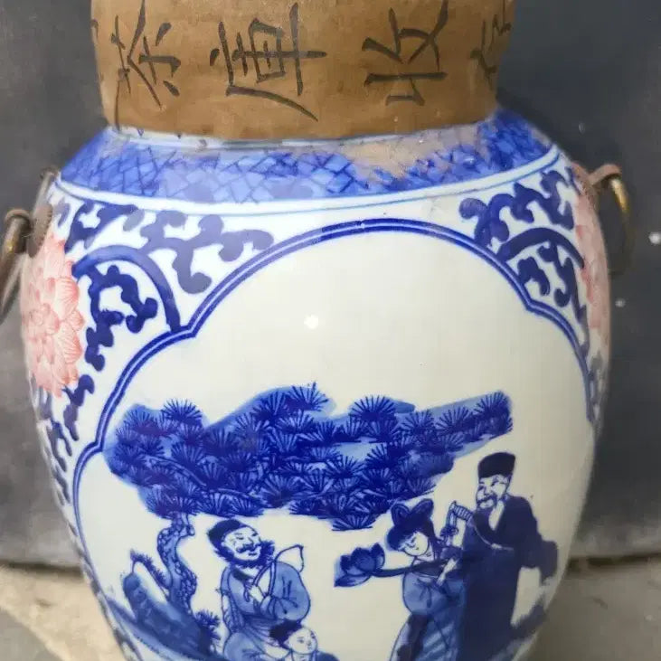 [BUNJANG] Blue and White Porcelain Tea Caddy for Pu-erh Tea / 청화백자 찻통 보이차 숙차