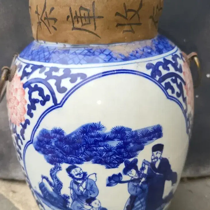 [BUNJANG] Blue and White Porcelain Tea Caddy for Pu-erh Tea / 청화백자 찻통 보이차 숙차