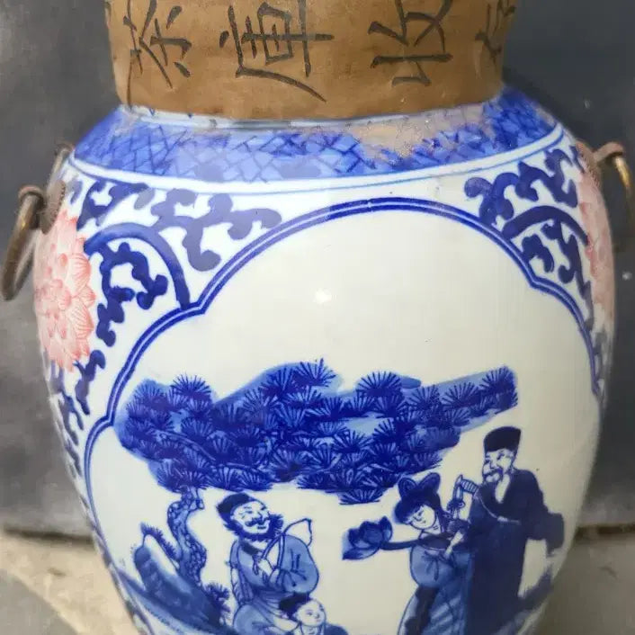 [BUNJANG] Blue and White Porcelain Tea Caddy for Pu-erh Tea / 청화백자 찻통 보이차 숙차