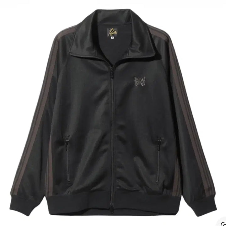 [BUNJANG] Needles Track Jacket Poly Smooth Black Dark Brown / 니들스 트랙 자켓 폴리 스무스 블랙 다크 브라운 M
