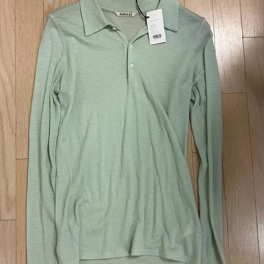[BUNJANG] AURALEE Wool Amunzen Polo Pale Green / AURALEE 오라리 울 아문젠 폴로 페일 그린