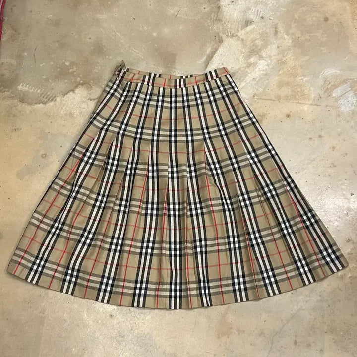 [BUNJANG] Burberry Nova Check Long Skirt / 76-92 버버리 노바체크 롱 스커트