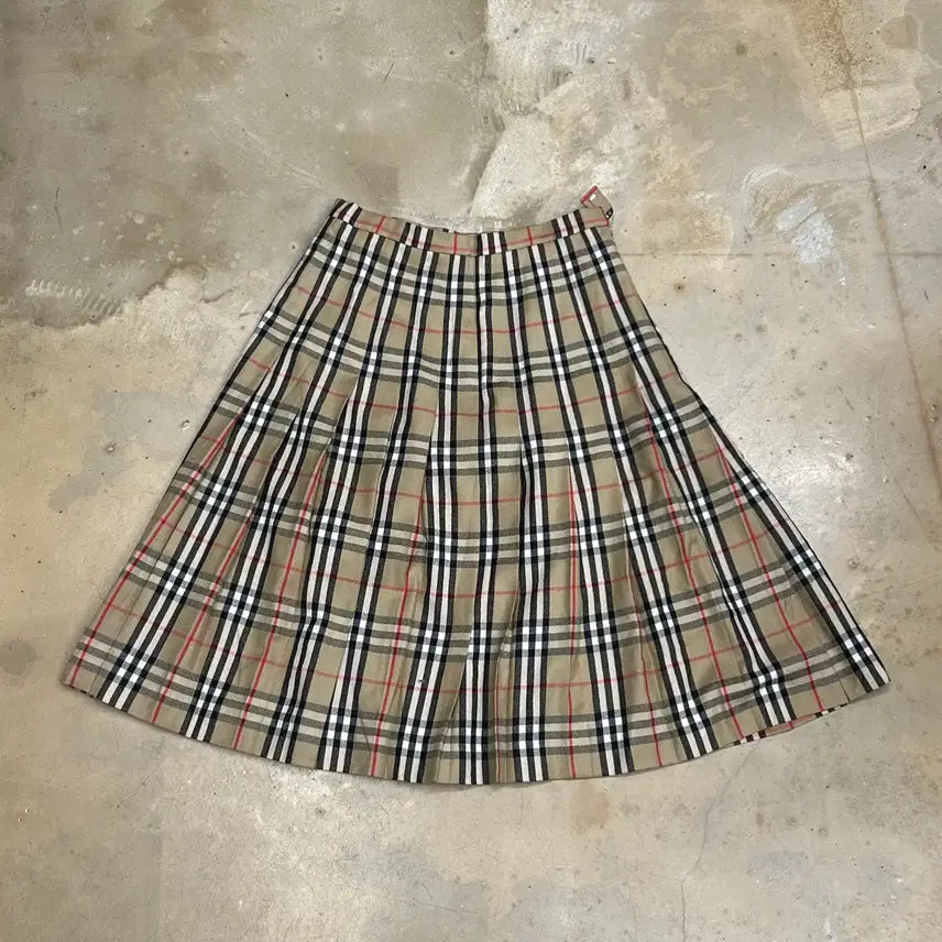 [BUNJANG] Burberry Nova Check Long Skirt / 76-92 버버리 노바체크 롱 스커트
