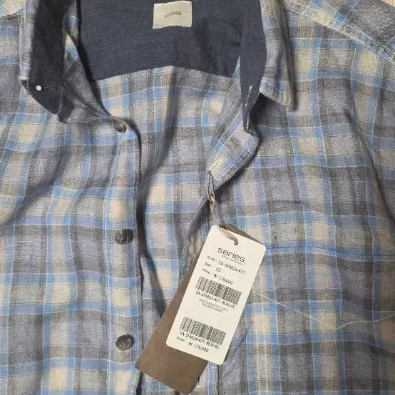 [BUNJANG] Series Check Pattern Loose Fit Shirt / 시리즈 남방