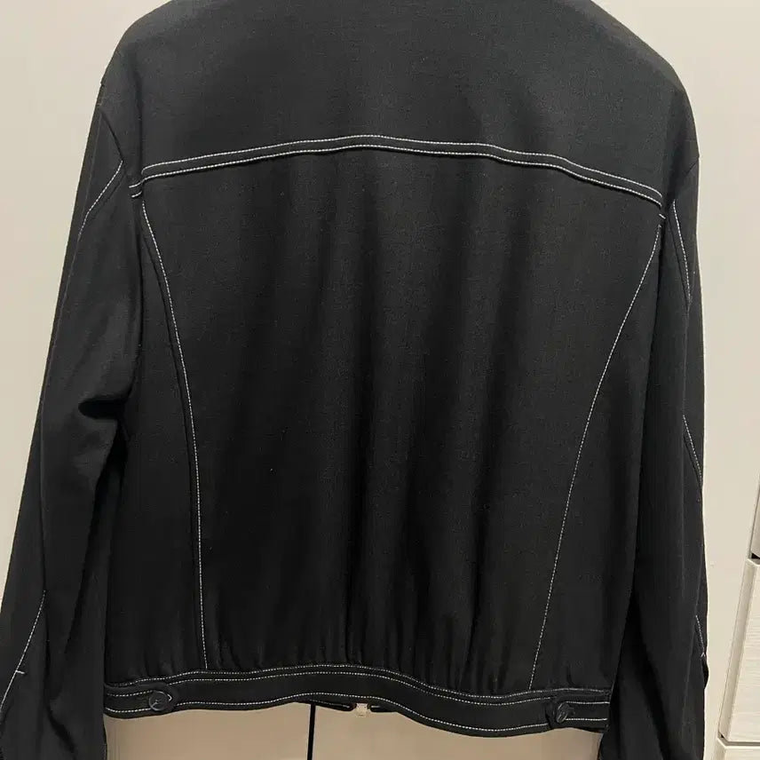 [BUNJANG] ENOSIS Stitch Wool Blouson Jacket - Black, Size L / [에노아스] STITCH WOOL BLOUSON JACKET / L